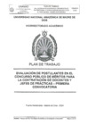 Vista preliminar de documento PLAN DE EVALUACIÓN DE POSTULANTES EN EL CONCURSO PUBLICO DE CONTRATACIÓN DE DOCENTES - 1RA CONVOCATORIA