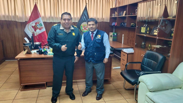 Director Regional De Salud De Áncash Se Reunió Con El Jefe Xii Macro Region Policial-Áncash Para Articular Acciones En La Vacunación 