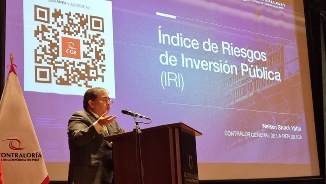 La Contraloría General presentó hoy el Índice de Riesgos en la Inversión Pública (IRI), la primera herramienta en el Estado que analiza de manera sistemática y en tiempo real los más de 199 mil proyectos de inversión pública del país en situación viable y estado de activo, el cual permitirá identificar sus niveles de riesgo mediante la detección de debilidades en programación, ejecución financiera y física, así como a factores relacionados a la transparencia y gobernanza del proyecto.