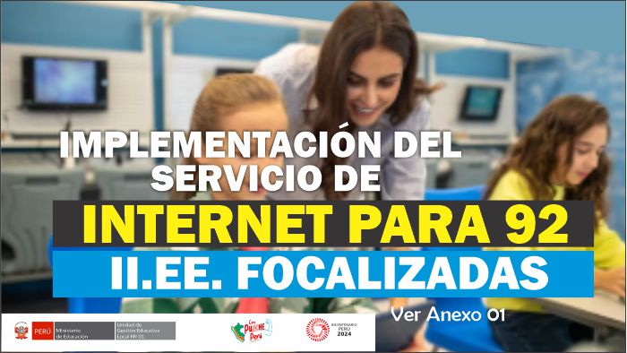 Servicio de internet para 92 IIEE localizadas