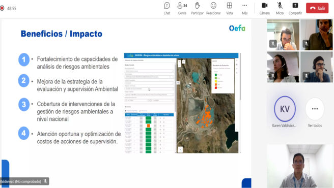 OEFA y la Superintendencia del Medio Ambiente de Chile realizan intercambio técnico sobre sistemas de monitoreo y alertas