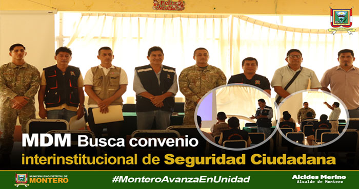 MDM busca convenio con cuartel general las lomas para contribuir en la seguridad de nuestro distrito de Montero. 