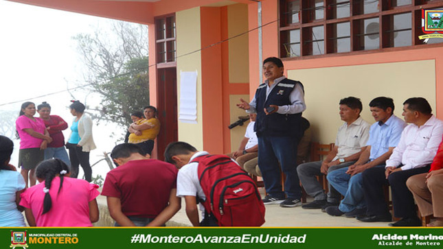 Apertura del servicio educativo primaria en el caserío de Marmas Alto. 