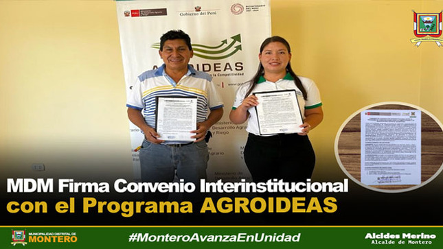 MDM firma convenio Interinstitucional con el programa AGROIDEAS.