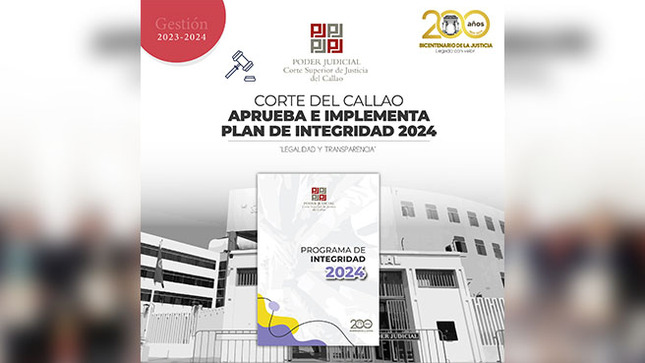 Corte Superior del Callao aprueba e implementa Programa de Integridad 2024