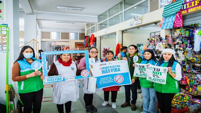 MUNICIPALIDAD DE SAN JERÓNIMO SE UNE A LA CAMPAÑA NACIONAL MENOS PLÁSTICO MÁS VIDA POR EL DÍA MUNDIAL DEL CONSUMO RESPONSABLE.