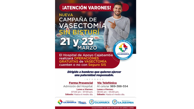 Campaña de Gratuita de Vasectomía