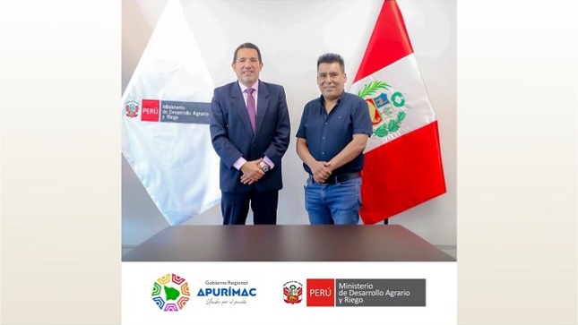 Gobernador regional y viceministro de infraestructura agraria cierran acuerdos importantes para obras de riego a favor de Apurímac