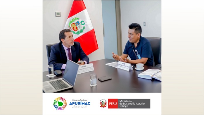 Gobernador regional y viceministro de infraestructura agraria cierran acuerdos importantes para obras de riego a favor de Apurímac