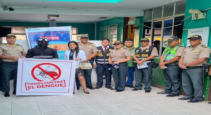 EsSalud Áncash brinda capacitación sobre prevención del dengue a efectivos policiales