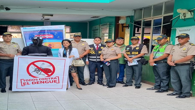 EsSalud Áncash brinda capacitación sobre prevención del dengue a efectivos policiales