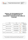Vista preliminar de documento MP-SIG-06 MAPRO del Proceso de Orientación al Ciudadano y Gestión de Reclamos de Consumo