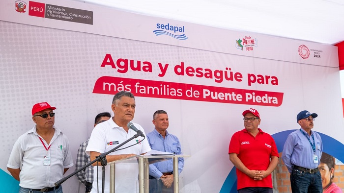 Ministerio de Vivienda inaugura obra que brinda agua potable a más de 13 mil vecinos de zonas altas de Puente Piedra