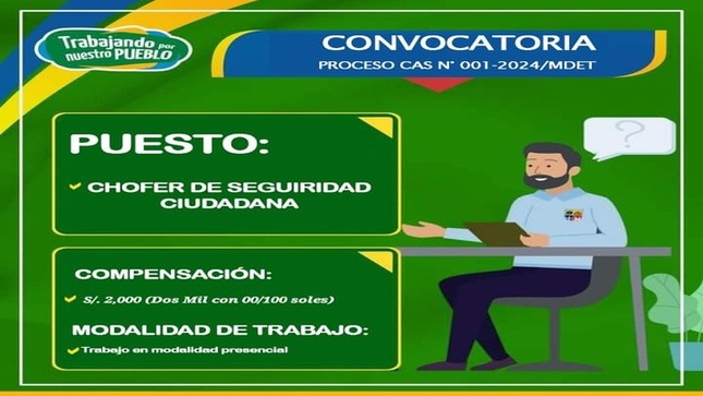 Convocatoria CAS para seguridad ciudadana