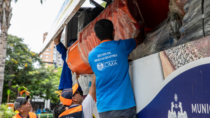 La Municipalidad Distrital de Lince recibió un total de 150 Kits de ayuda humanitaria.