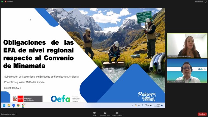 Sesión Final del Curso Virtual de Fiscalización Ambiental en Minería