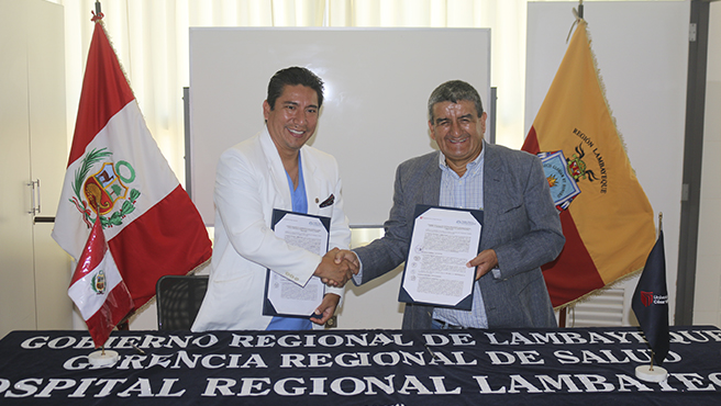Hospital Regional Lambayeque y Universidad César Vallejo suscriben convenio de cooperación docente interinstitucional