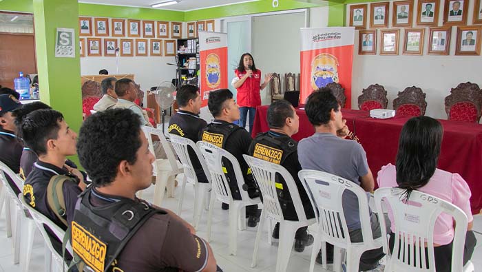 Personal de serenazgo de la Municipalidad Provincial de Huarmey, recibió una charla sobre la prevención de la violencia sexual en niñas, niños y adolescentes