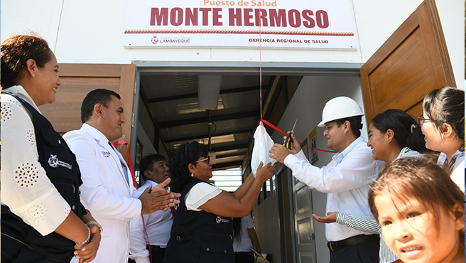 Gobernador regional inauguró puestos de salud en Mochumí y Mórrope por un valor de un millón 671,000 soles