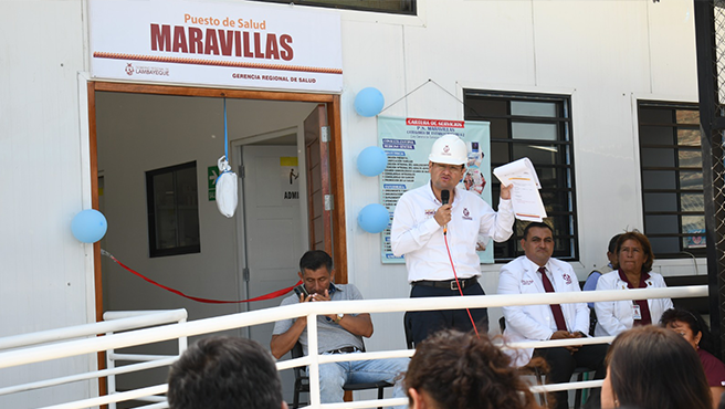 Gobernador regional inauguró puestos de salud en Mochumí y Mórrope por un valor de un millón 671,000 soles