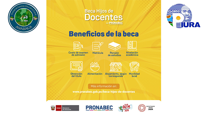 Conoce los beneficios del concurso Beca Hijos De Docentes 2024 del Pronabec. 