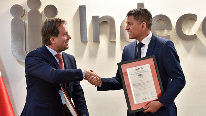 Indecopi recibió la certificación ISO por la ampliación del alcance de sus sistemas de gestión en Seguridad de la información y Antisoborno