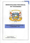 Vista preliminar de documento REGLAMENTO DE ORGANIZACION DE FUNCIONES - ROF 2022 - MUNICIPALIDAD PROVINCIAL DE TAHUAMANU_compressed (1)_1 FOLIOS 33