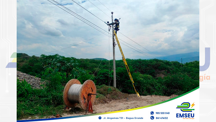 EMSEU S.A.C, restablece servicio interrumpido por robo del conductor eléctrico de media tensión.