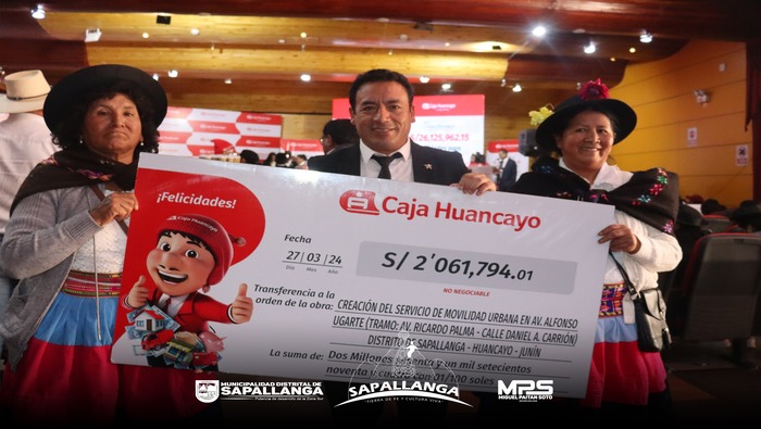 Caja Huancayo transfiere utilidades a Provincia de Huancayo