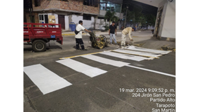 Continuamos con los trabajos de pintado de calles.