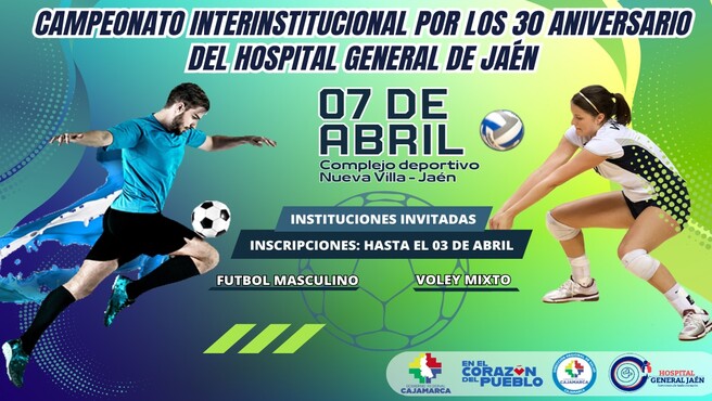 Campeonato Interinstitucional por los 30 aniversario del Hospital General de Jaén