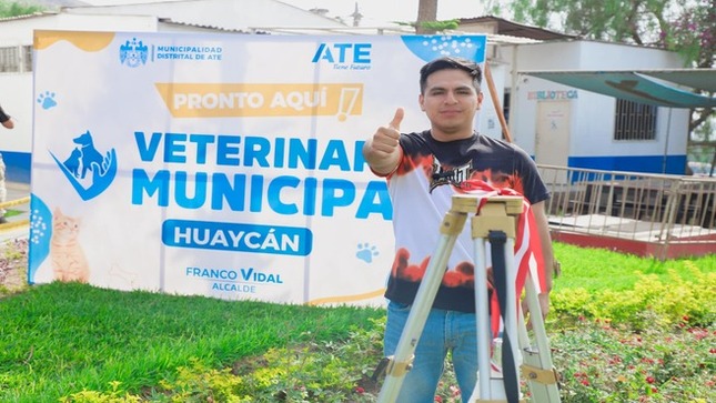 Alcalde Franco Vidal, colocó primera piedra para Veterinaria Municipal