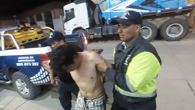 Serenazgo capturó a sujeto que agredió físicamente a su familia en el barrio Piura
