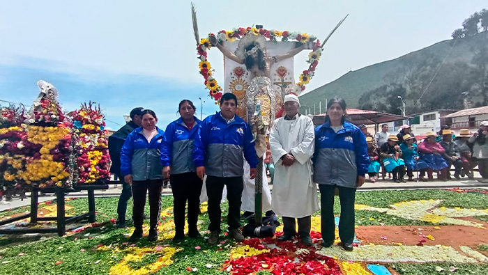 Gran recibimiento al Corpus Christi por la Municipalidad Distrital de San Pedro de Laraos