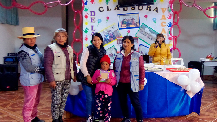 Clausura de vacaciones útiles divertidas en San Pedro de Laraos