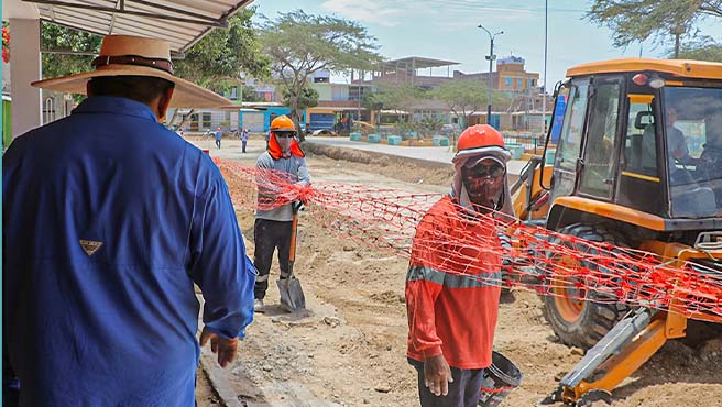 Comuna paiteña inicia trabajos de pistas y veredas en sector el Tablazo