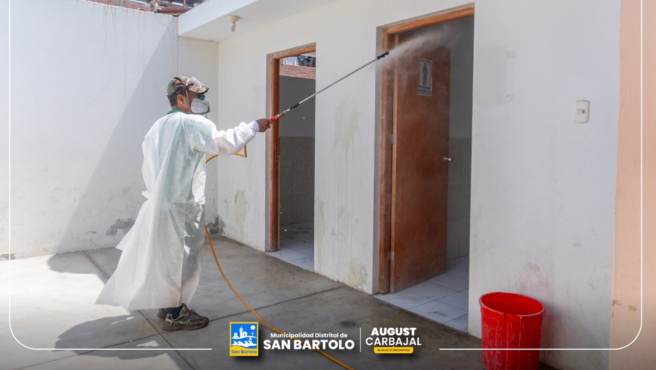 Municipalidad de San Bartolo llevó a cabo la fumigación