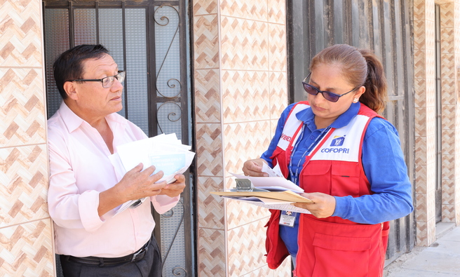 El empadronamiento realizado por COFOPRI es completamente gratuito.