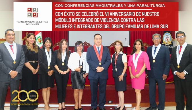 Con éxito se celebró el VI Aniversario Institucional del Módulo Integrado de Violencia contra las mujeres e integrantes del grupo familiar de Lima Sur