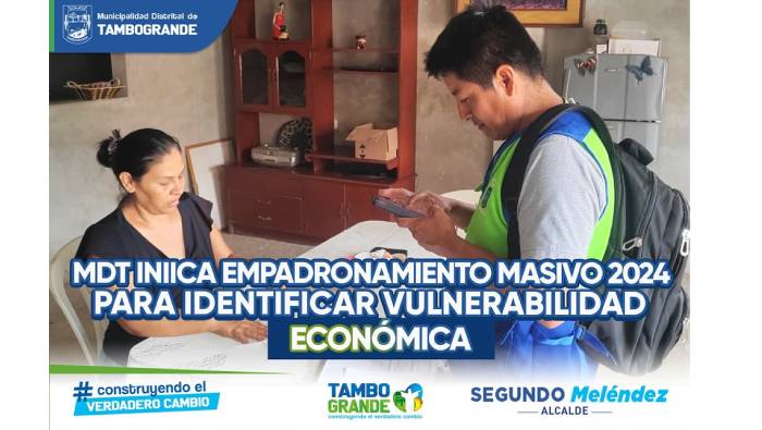 MDT Inicia Empadronamiento Masivo 2024 para identificar Vulnerabilidad Económica