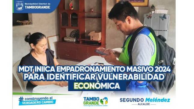 MDT Inicia  Empadronamiento  Masivo 2024 para identificar Vulnerabilidad  Económica