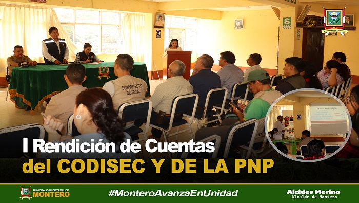 I rendición de cuentas del CODISEC y PNP