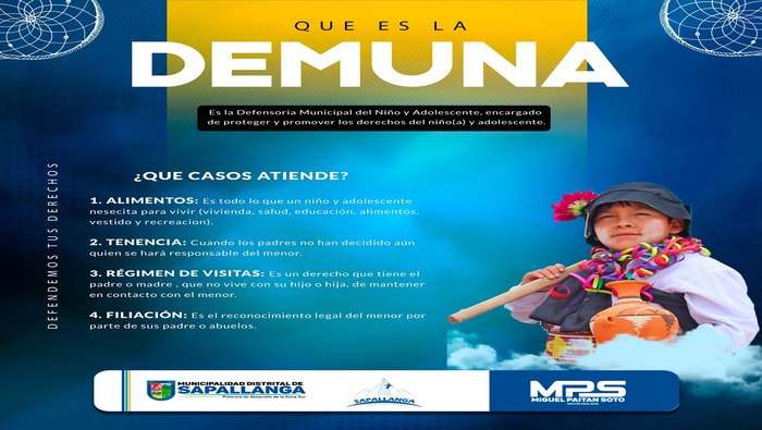 Servicios que ofrece DEMUNA - Sapallanga