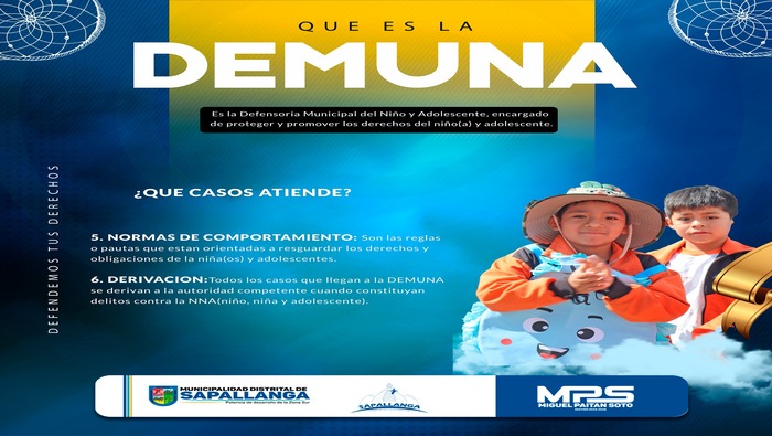 Servicios que ofrece DEMUNA - Sapallanga