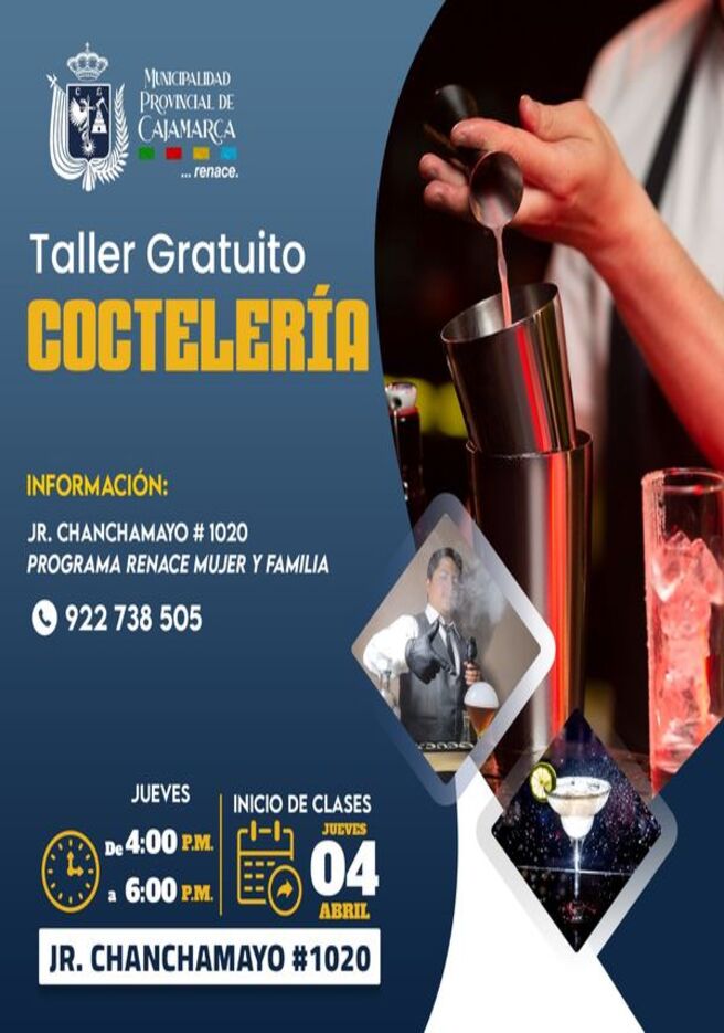 Inscríbete en nuestros  talleres  📝 𝑮𝑹𝑨𝑻𝑰𝑺 ✅
📍  Jr. Chanchamayo N° 1020 
¡No pierdas esta oportunidad! 😎