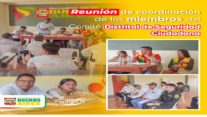 Conformación del comité de seguridad ciudadana - CODISEC 2024 en el distrito de Buenos Aires