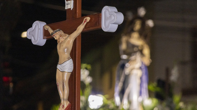 Imagen de la procesión realizada en honor al Señor de la Columna