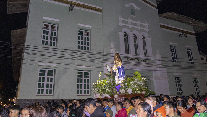 Imagen de la procesión realizada en honor al Señor de la Columna