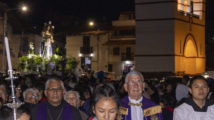 Imagen de la procesión realizada en honor al Señor de la Columna