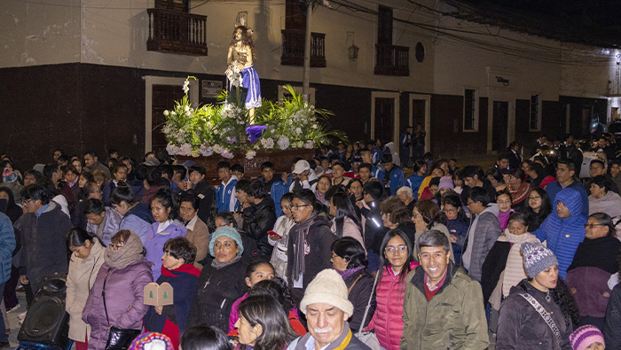 Imagen de la procesión realizada en honor al Señor de la Columna